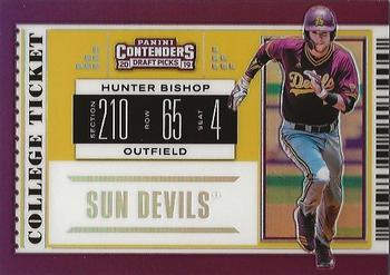 2019 Panini Elite Extra Edition - College Tickets Gold #CT-HB Hunter Bishop Front