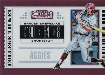 2019 Panini Elite Extra Edition - College Tickets Holo #CT-BS Braden Shewmake Front