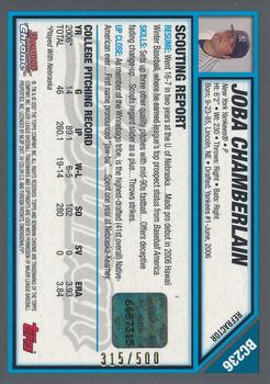 2007 Bowman Chrome - Prospects Refractors #BC236 Joba Chamberlain Back