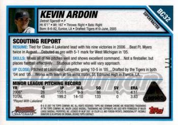 2007 Bowman Chrome - Prospects SuperFractors #BC32 Kevin Ardoin Back