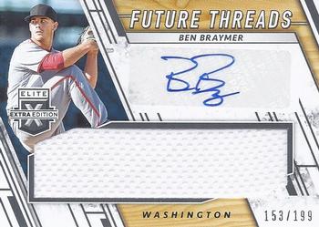 2019 Panini Elite Extra Edition - Future Threads Signatures Black #FTS-BB Ben Braymer Front