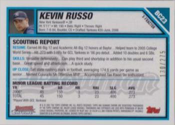 2007 Bowman Chrome - Prospects X-Fractors #BC23 Kevin Russo Back