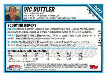 2007 Bowman Chrome - Prospects X-Fractors #BC77 Vic Buttler Back