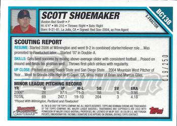 2007 Bowman Chrome - Prospects X-Fractors #BC138 Scott Shoemaker Back