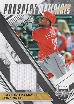 2019 Panini Elite Extra Edition - Prospect Materials Black #PM-TT Taylor Trammell Front