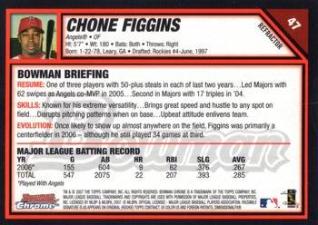 2007 Bowman Chrome - Refractors #47 Chone Figgins Back