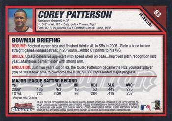 2007 Bowman Chrome - Refractors #83 Corey Patterson Back