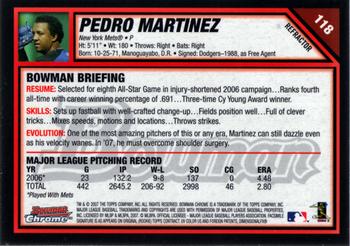 2007 Bowman Chrome - Refractors #118 Pedro Martinez Back