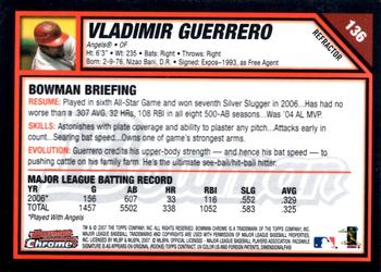 2007 Bowman Chrome - Refractors #136 Vladimir Guerrero Back