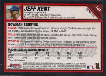 2007 Bowman Chrome - Refractors #147 Jeff Kent Back