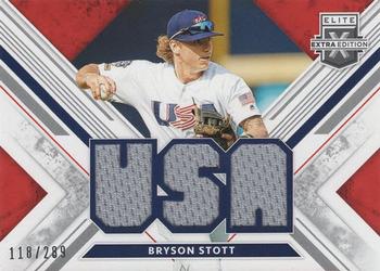2019 Panini Elite Extra Edition - USA Materials Black #USA-BY Bryson Stott Front