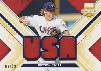 2019 Panini Elite Extra Edition - USA Materials Gold #USA-BY Bryson Stott Front