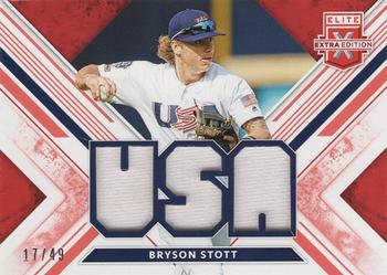 2019 Panini Elite Extra Edition - USA Materials Red #USA-BY Bryson Stott Front