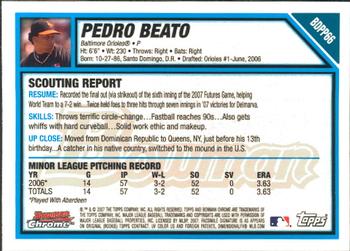2007 Bowman Draft Picks & Prospects - Chrome Prospects #BDPP66 Pedro Beato Back