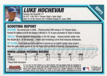 2007 Bowman Draft Picks & Prospects - Chrome Prospects #BDPP75 Luke Hochevar Back