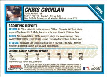2007 Bowman Draft Picks & Prospects - Chrome Prospects #BDPP95 Chris Coghlan Back