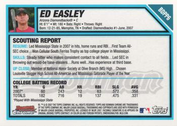 2007 Bowman Draft Picks & Prospects - Chrome Prospects #BDPP6 Ed Easley Back