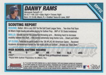 2007 Bowman Draft Picks & Prospects - Chrome Prospects #BDPP32 Danny Rams Back