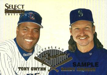 1996 Select Certified - Interleague Preview Samples #13 Tony Gwynn / Randy Johnson Front