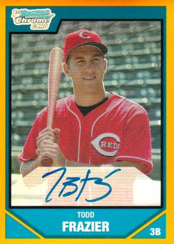 2007 Bowman Draft Picks & Prospects - Chrome Prospects Gold Refractors #BDPP128 Todd Frazier Front