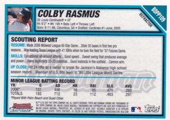 2007 Bowman Draft Picks & Prospects - Chrome Prospects Refractors #BDPP109 Colby Rasmus Back