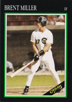 1991 A&R Kane County Cougars #NNO Brent Miller Front