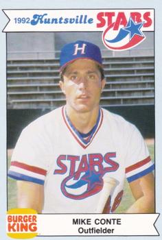 1992 Burger King Huntsville Stars #NNO Mike Conte Front