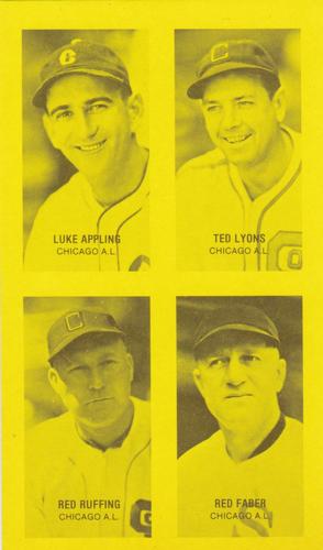 1977 Jim Rowe 4-on-1 Exhibits #NNO Luke Appling / Red Faber / Ted Lyons / Red Ruffing Front