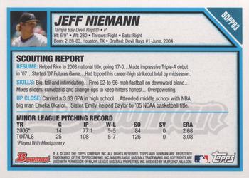 2007 Bowman Draft Picks & Prospects - Prospects #BDPP83 Jeff Niemann Back