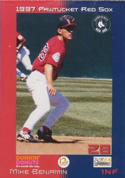 1997 Dunkin' Donuts Pawtucket Red Sox #NNO Mike Benjamin Front