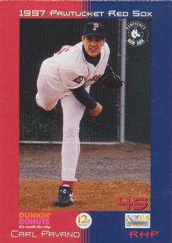 1997 Dunkin' Donuts Pawtucket Red Sox #NNO Carl Pavano Front