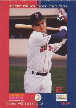 1997 Dunkin' Donuts Pawtucket Red Sox #NNO Tony Rodriguez Front