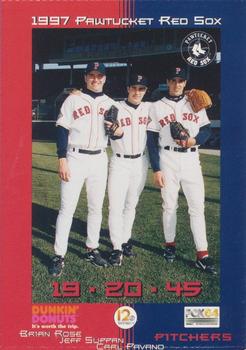 1997 Dunkin' Donuts Pawtucket Red Sox #NNO Brian Rose / Jeff Suppan / Carl Pavano Front