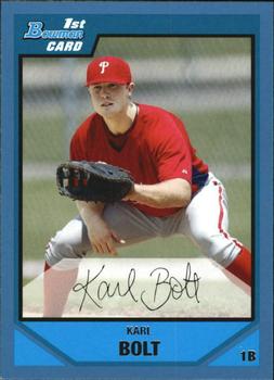 2007 Bowman Draft Picks & Prospects - Prospects Blue #BDPP2 Karl Bolt Front