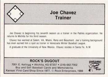 1989 Rock's Dugout Wichita Wranglers Red Border #NNO Joe Chavez Back