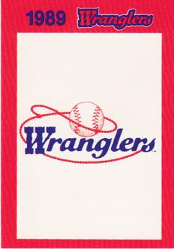1989 Rock's Dugout Wichita Wranglers Red Border #NNO Wichita Wranglers Logo Front