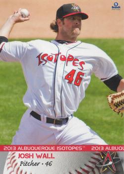 2013 Brandt Albuquerque Isotopes #33 Josh Wall Front