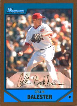 2007 Bowman Draft Picks & Prospects - Prospects Gold #BDPP67 Collin Balester Front