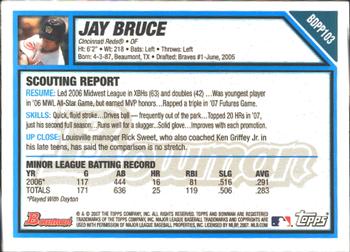 2007 Bowman Draft Picks & Prospects - Prospects Gold #BDPP103 Jay Bruce Back