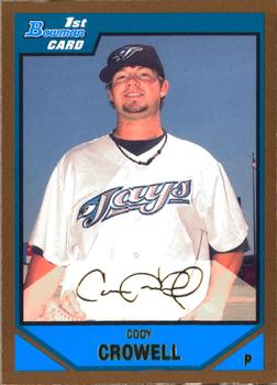 2007 Bowman Draft Picks & Prospects - Prospects Gold #BDPP1 Cody Crowell Front