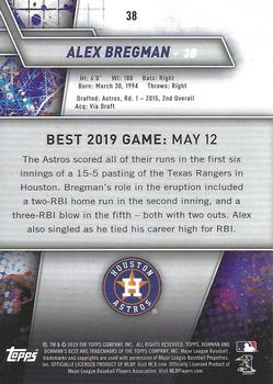2019 Bowman's Best - Blue Refractor #38 Alex Bregman Back
