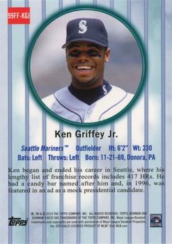 2019 Bowman's Best - 1999 Franchise Favorites #99FF-KGJ Ken Griffey Jr. Back