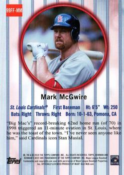 2019 Bowman's Best - 1999 Franchise Favorites #99FF-MM Mark McGwire Back