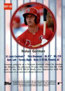 2019 Bowman's Best - 1999 Franchise Favorites #99FF-NG Nolan Gorman Back