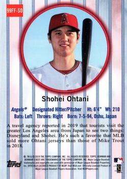 2019 Bowman's Best - 1999 Franchise Favorites #99FF-SO Shohei Ohtani Back