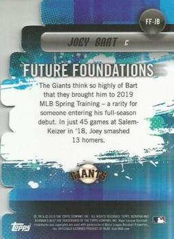 2019 Bowman's Best - Future Foundations Die Cuts #FF-JB Joey Bart Back