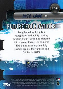 2019 Bowman's Best - Future Foundations Die Cuts #FF-NL Nate Lowe Back