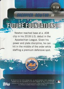 2019 Bowman's Best - Future Foundations Die Cuts #FF-SN Shervyen Newton Back