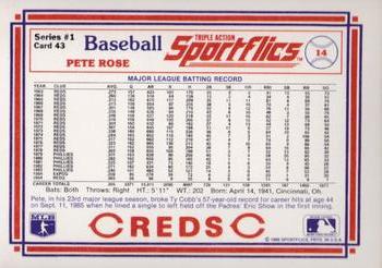 1986 Sportflics - Promotional Samples (Vendor Sample Kit) #43 Pete Rose Back