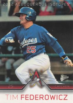 2012 MultiAd Albuquerque Isotopes #18 Tim Federowicz Front